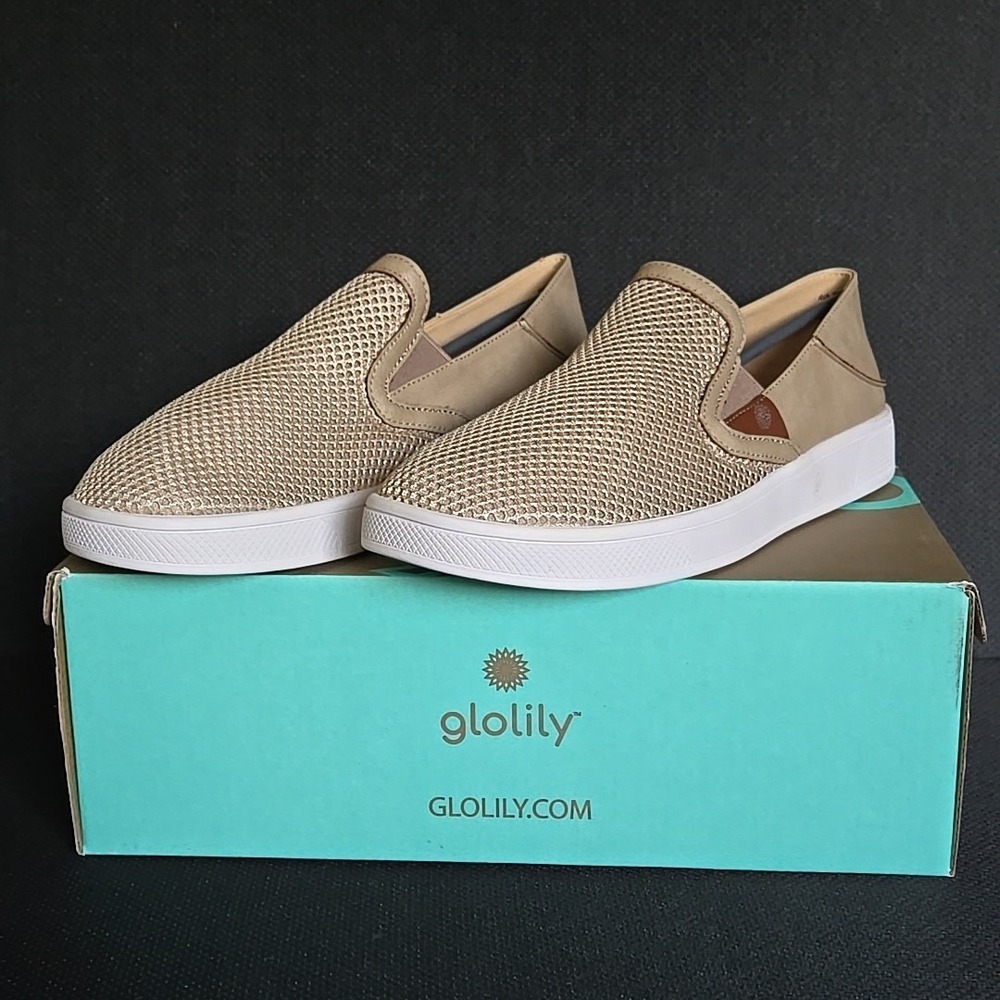 Glolily Ava-Breeze, Perf, Taupe ABS-004 Slip On Shoes Woman's Size 8.5 -  NEW/WD